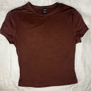 SHEIN Chocolate Brown Crop Top